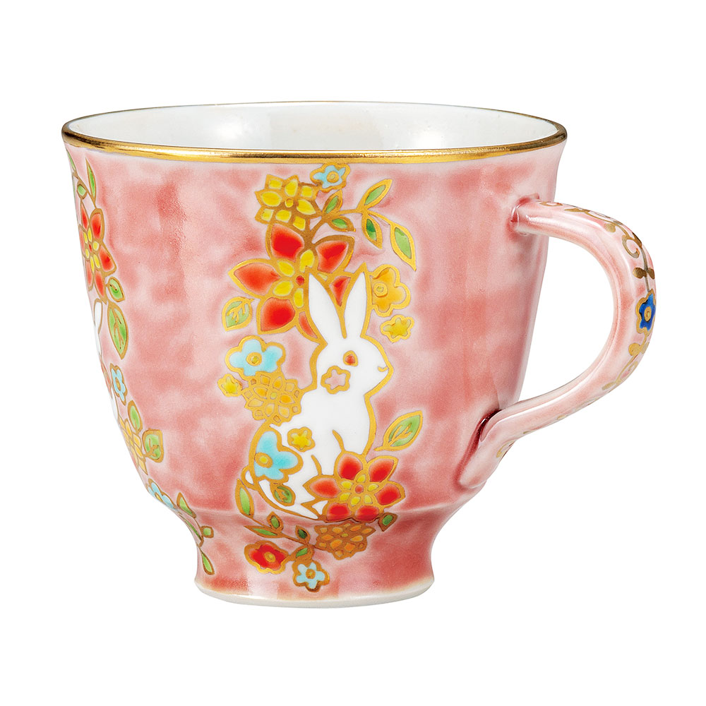九谷焼 マグカップ 白兎＜送料無料 カップ マグカップ 人気 ギフト 贈り物 結婚祝い/内祝い/お祝い/＞ 化粧箱入り｜使う・贈る 九谷焼専門店 陶らいふ