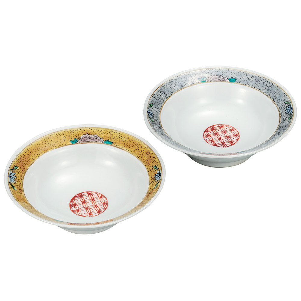 九谷焼 5.5号ペア鉢 吉田屋風/佐藤剛志<送料無料 鉢 盛鉢 人気 ギフト 贈り物 結婚祝い/内祝い/お祝い/> 化粧箱入り|使う・贈る 九谷焼専門店 陶らいふ