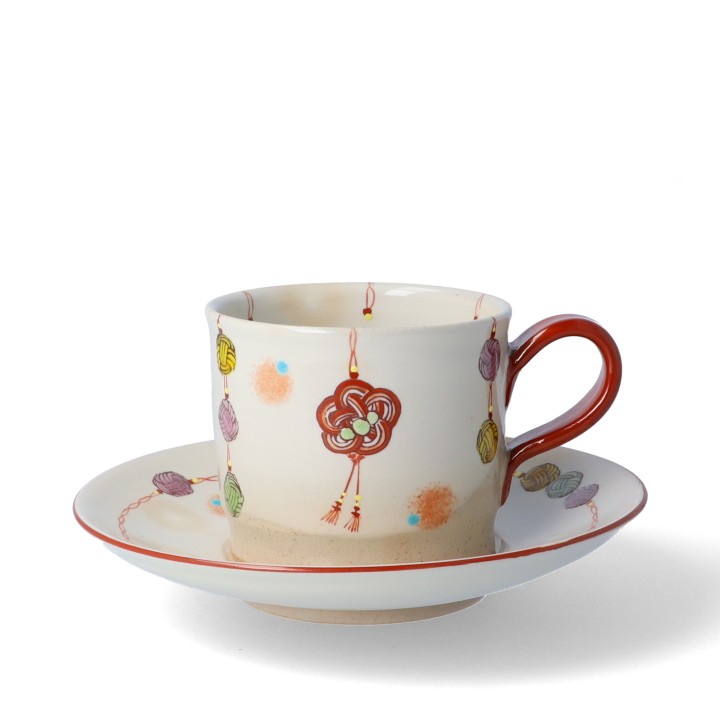 楽天市場】九谷焼 カップ&ソーサー 色絵無双椿 黒/虚空蔵窯＜送料無料