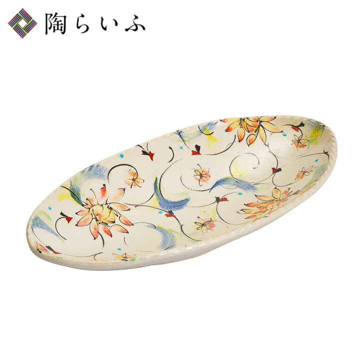 九谷焼 12号楕円皿 彩華 赤/虚空蔵窯＜和食器 皿 人気 ギフト 贈り物 結婚祝い/内祝い/お祝い＞ [ss] 6,353円