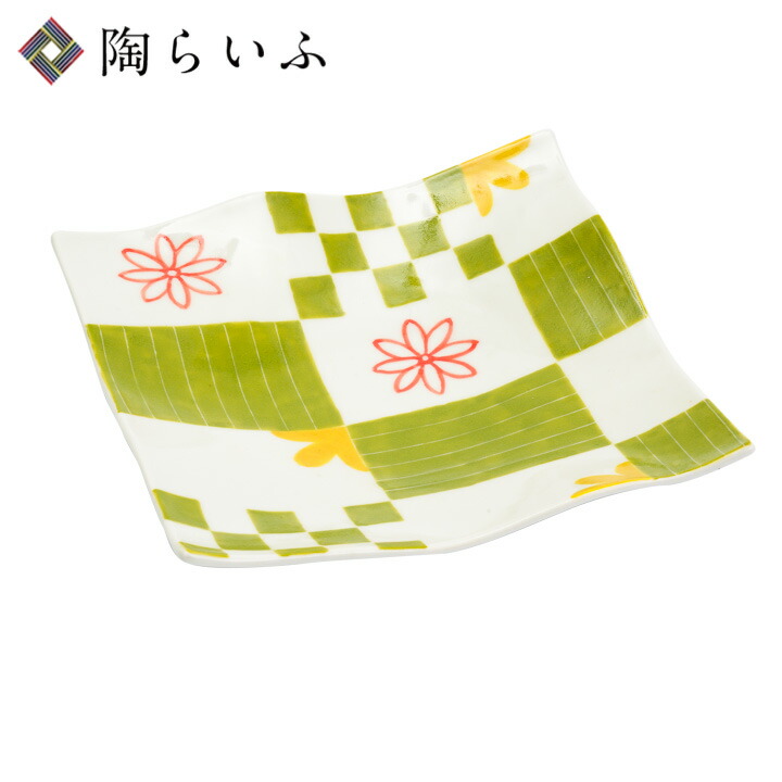 古美術　扇形　皿　九桃献壽図　金蘭手 楽天市場】九谷青窯 堀畑蘭 色絵桃の木 6.5寸皿【九谷焼 作家 もの