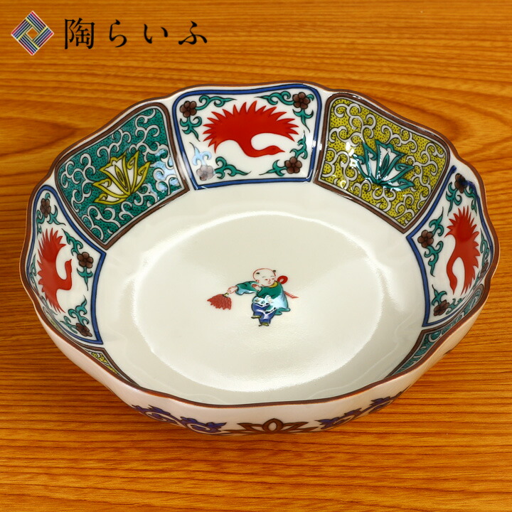 楽天市場】九谷焼 7号鉢 染付宝紋花鳥/青郊窯＜和食器 中鉢 盛鉢 人気