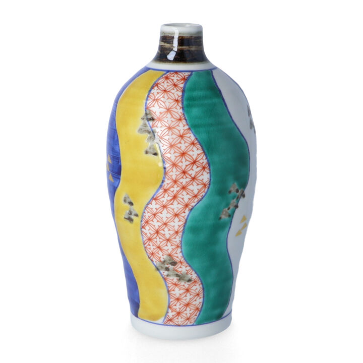 九谷焼 6号花瓶 鶴山水 送料無料 花器 花瓶 人気 ギフト k8-1276 九谷焼 6号花瓶 鶴山水 送料無料 花器 花瓶 人気 ギフト k8-1276