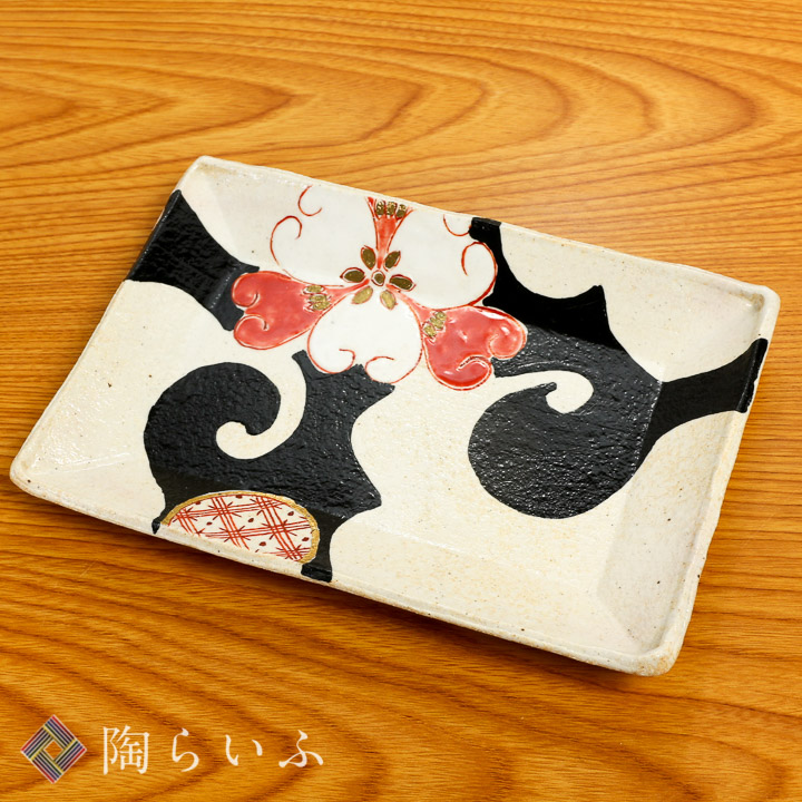 九谷焼　青郊窯　長皿　5枚セット『吉田屋風鳳凰紋』新品　8号長皿揃 九谷焼青郊窯長皿5枚セット『吉田屋風鳳凰紋』新品8号長皿揃