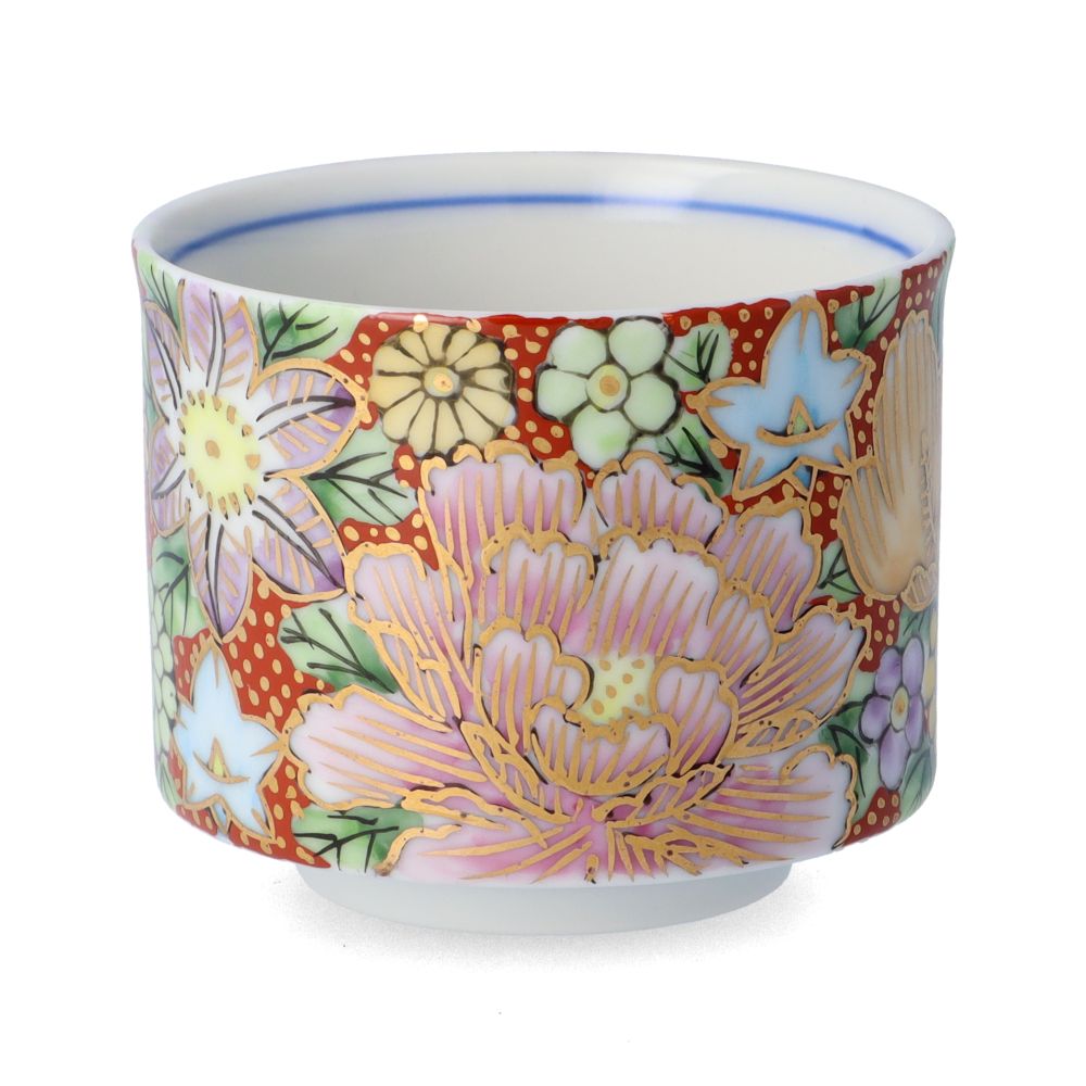 楽天市場】九谷焼 酒杯 金襴花詰 / 高聡文 ＜酒器 盃 ぐい呑