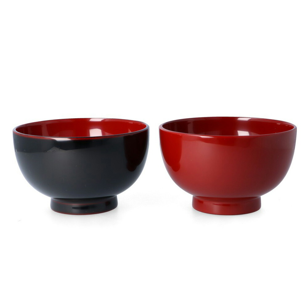 山中漆器 背高夫婦椀 古代朱 溜 | 漆器 日本製 ペア セット 汁椀 お椀 伝統工芸 九谷焼に似合う 上品 割れにくい ギフト 贈り物 プレゼント 結婚祝い