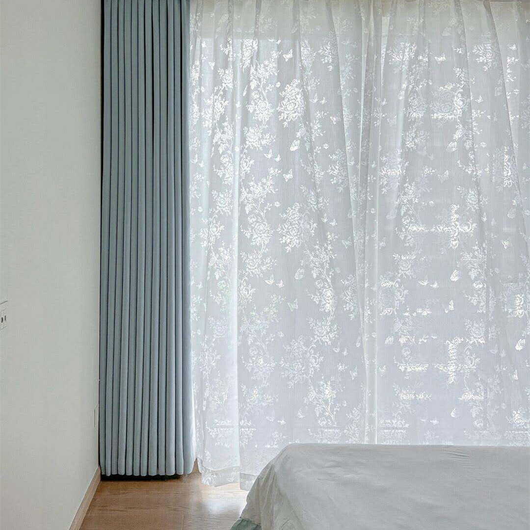 ECO CURTAIN シームレスレースカーテンは1cm単位で調整可能！【幅50-400cm】【長さ50-250cm】シンプルでエレガントなフレンチスタイルのカーテン、UVカット率60%以上、採光拡散、洗濯可能、さらに無料配送サービス付き。