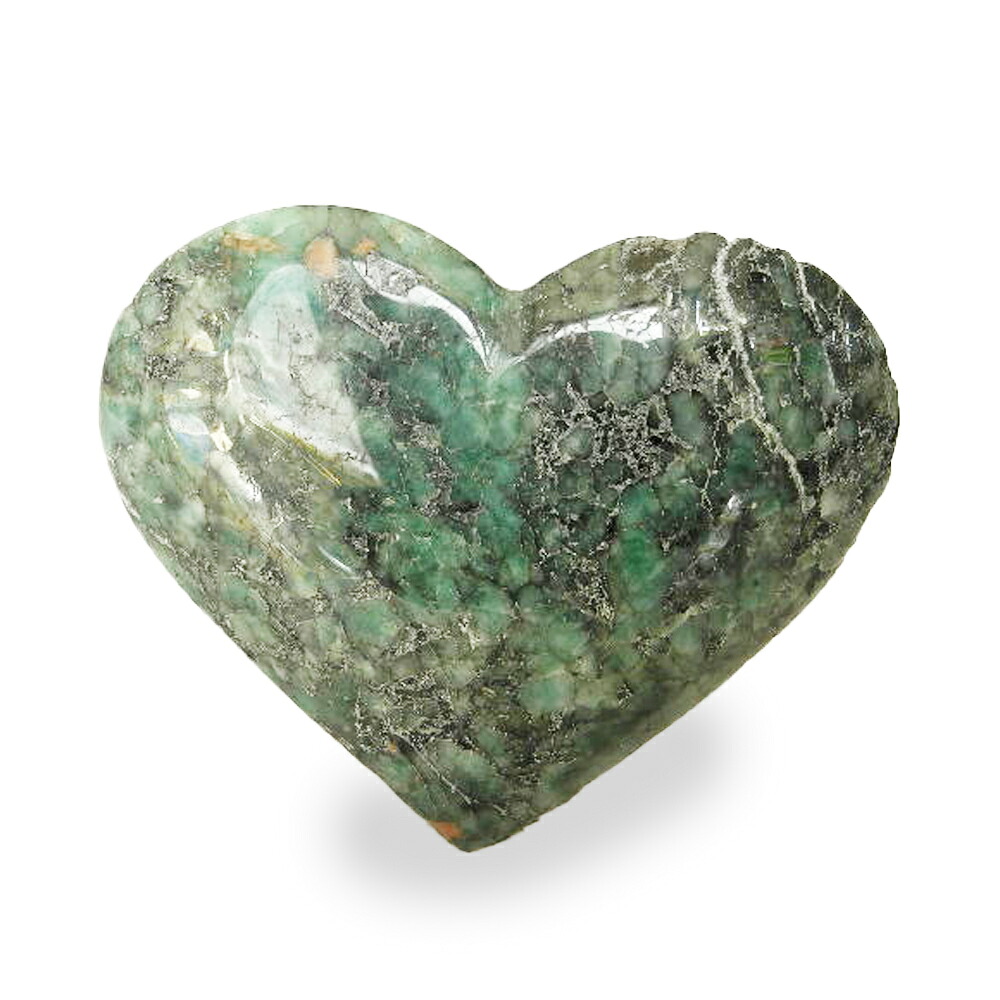 【クーポンで10%OFF】エメラルド ハート 磨き石 原石 産地 ブラジル Emerald 翠玉 緑玉 5月 誕生石 天然石 鉱物 1点もの 現品撮影 EMH-100