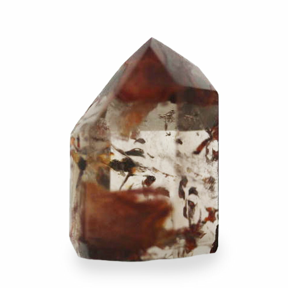 【クーポンで10%OFF】レッドガーデンクォーツ ポイント 原石 産地 ブラジル Garden Quartz 庭園水晶 苔入り水晶 クローライト水晶 天然石 鉱物 1点もの 現品撮影 GQR-9画像