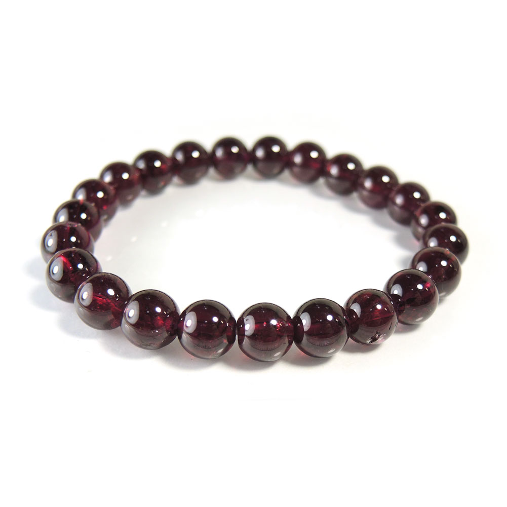 【クーポンで10%OFF】ロードライト ガーネット ブレスレット garnet 柘榴石 紅榴石 ざくろ石 1月 誕生石 天然石 鉱物 ジュエリー アクセサリー 1点もの 現品撮影 RGA-3