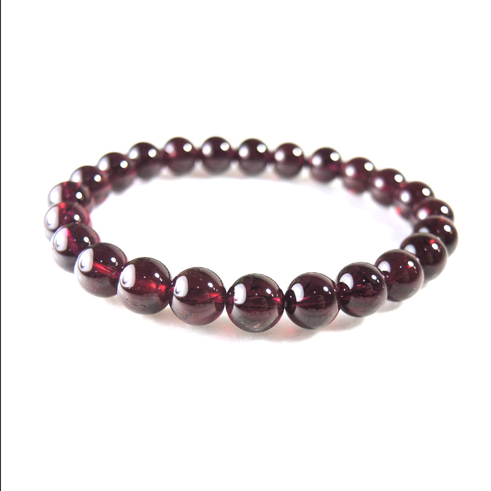 【クーポンで10%OFF】ロードライト ガーネット ブレスレット garnet 柘榴石 紅榴石 ざくろ石 1月 誕生石 天然石 鉱物 ジュエリー アクセサリー 1点もの 現品撮影 RGA-10