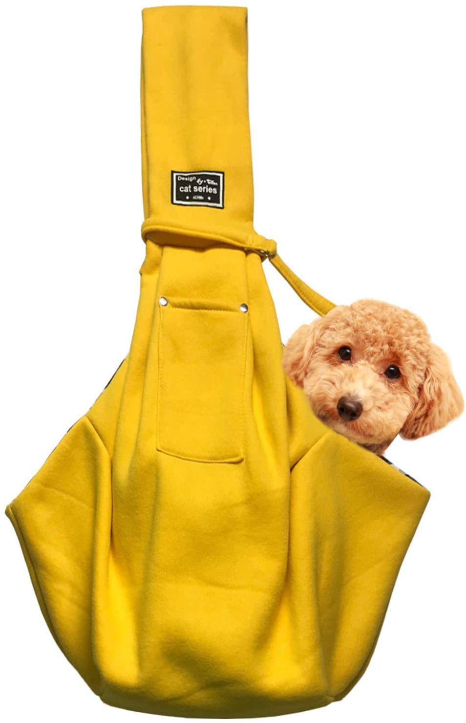 無料ラッピング レットハート ペット スリングバック 小型犬用 猫用 抱っこひも 斜めショルダーバッグ 飛び出し防止機能 小型犬 長さ調整可能 散歩 災害 公共機関で利用可能 イエロー 最大61 オフ