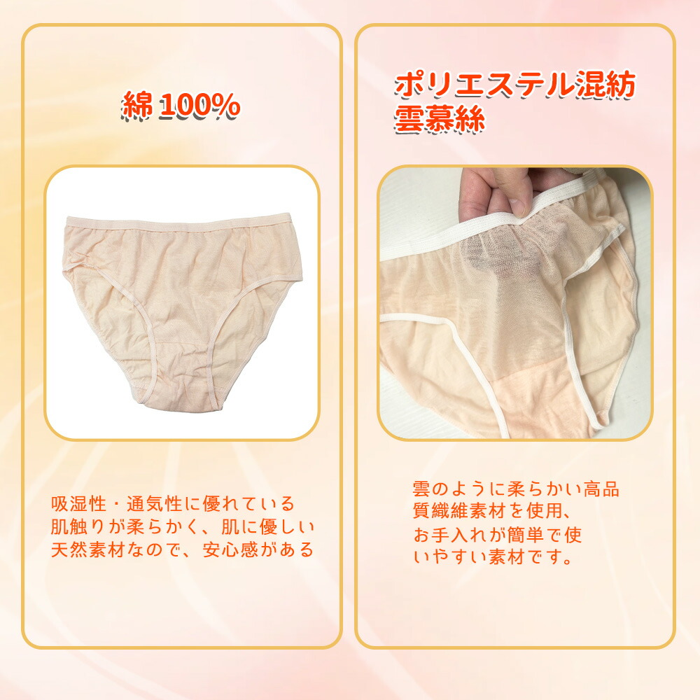 【10％クーポン限量☆楽天1位・雑誌掲載】即納 183円/1枚 EO滅菌済100％コットン　TOUSEN正規品　使い捨てパンツ 綿100％ 使い捨てショーツ 入院 便利グッズ 下着 レディース 女性下着 入院 海外旅行 防災 避難 非常時 介護 施術 生理 個別包装 出産準備 旅行用