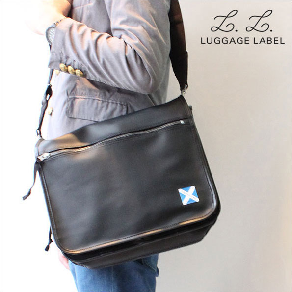 ラゲッジレーベル ニューライナー メッセンジャーバッグ A4可 大容量　ブラック ラゲッジレーベル ニューライナー メッセンジャーバッグ A4可 大