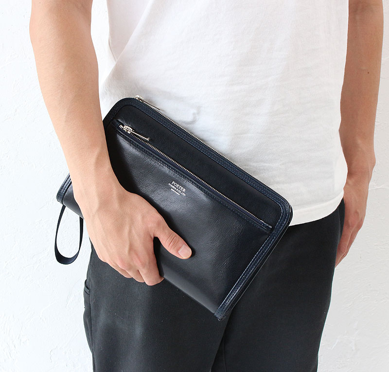 吉田カバン ポーター クラーク ポーチ ビジネスバッグ PORTER CLERK POUCH 034-03199 吉田かばん 本革 レザー 正規品  プレゼント 【ご予約品】