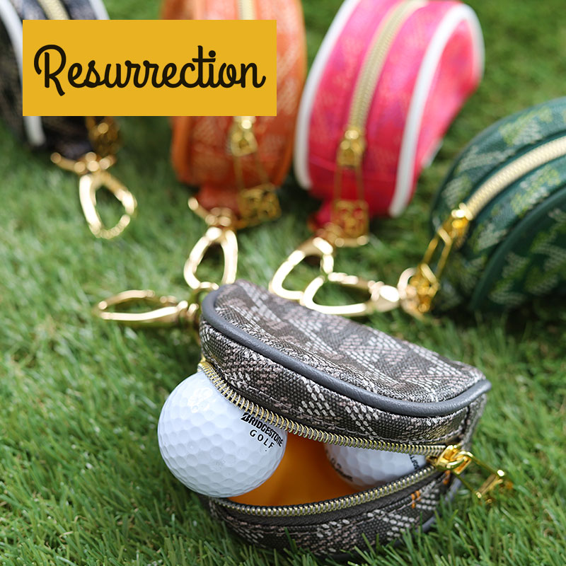 新品タグ付き✨レザクション アプス　現行　ミニ ポーチ チェーン　ゴルフ　レザー REAL STYLE ショルダーバッグ レディース 斜めがけ チェーン 黒 革