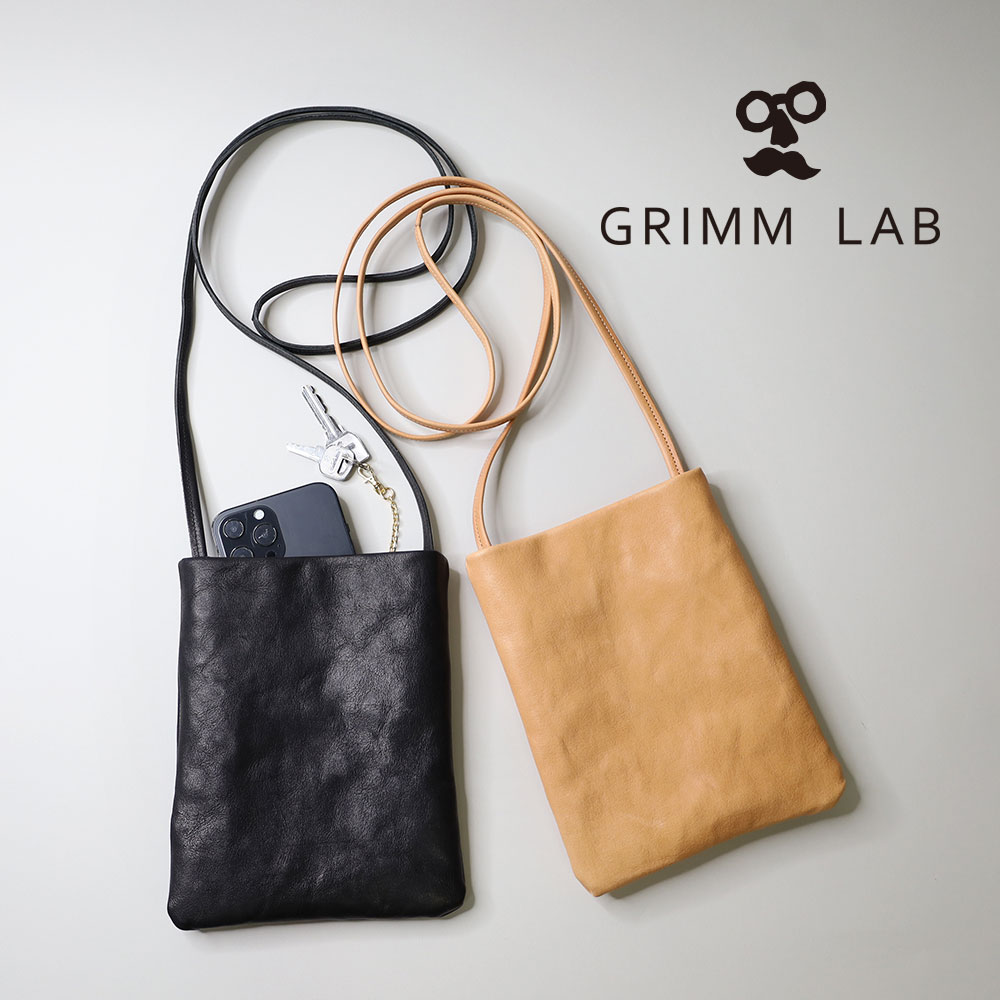GRIMM LAB グリムラボ スマホポシェット マグネット スマホポーチ メンズ レディース 軽量 縦 縦型 大人 かわいい 本革 gl-00017 スマホショルダー ポシェット 斜めがけ パスポートケース パスポートバッグ ショルダーポーチ スマホポーチ 肩掛け ギフト オリジナル|カバンの店 東西南北屋