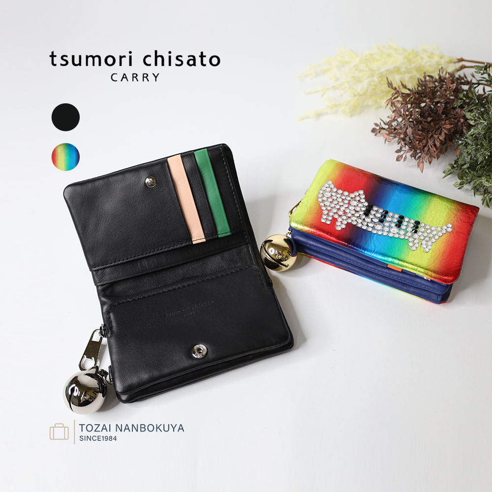 tsumori chisato CARRY ツモリチサトキャリー キラネコ ミニ財布 57334 レディース オールシーズン お出かけ 財布 ケース レディース財布 羊革