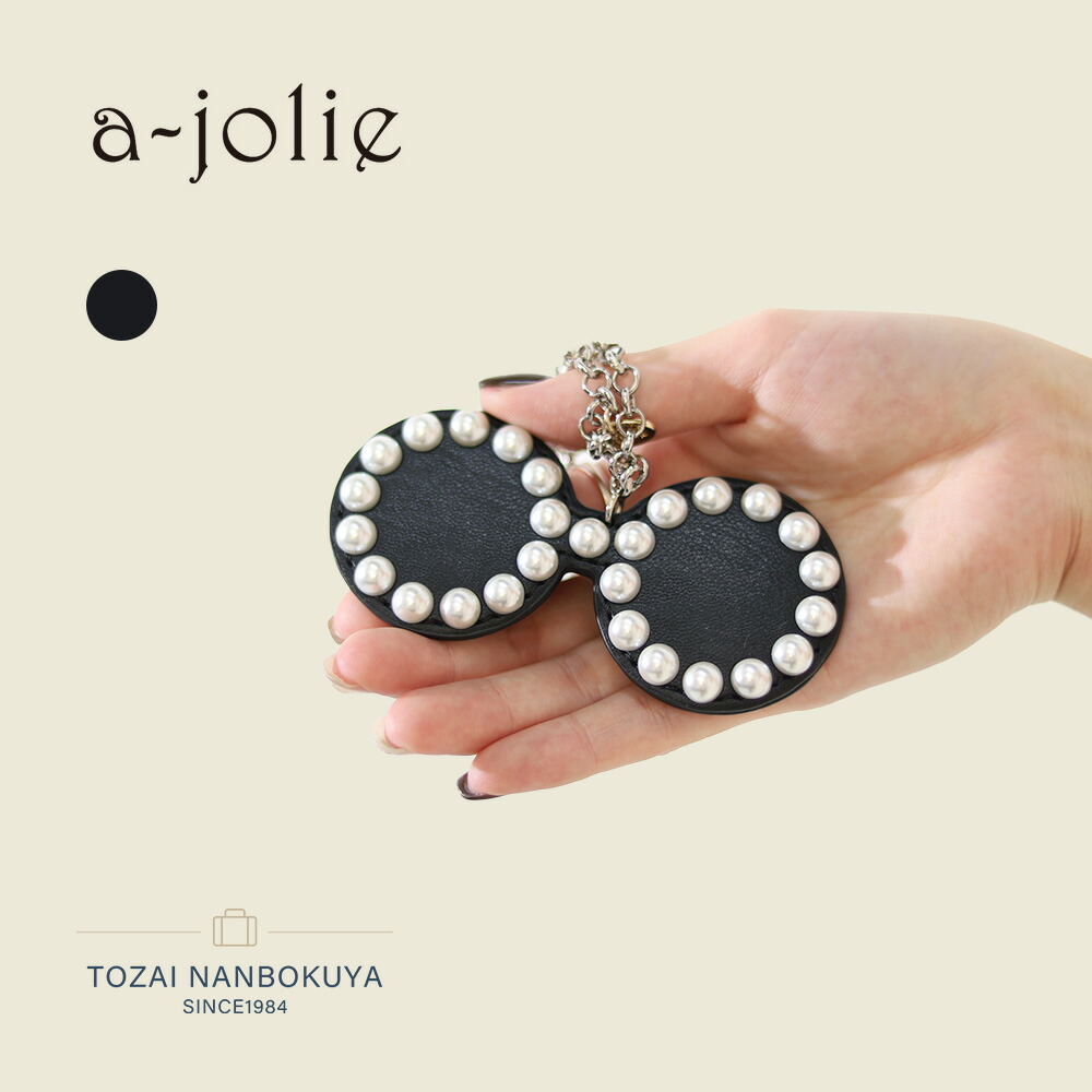 アジョリー サングラスパール　フラットミュール　ブラック　37（23.5） 楽天市場】【a-jolie】アジョリー パールサングラスモチーフ L字