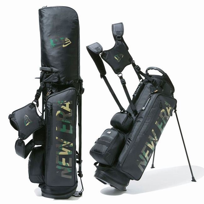 楽天市場 楽天カードで12倍 ニューエラ ゴルフ キャディバッグ New Era Golf キャディーバッグ スタンド スタンド式 ショルダー 9型 48インチ 送料無料 ブラック ウッドランドカモプリントロゴ 迷彩 正規品 軽量 メンズ カバンの店 東西南北屋