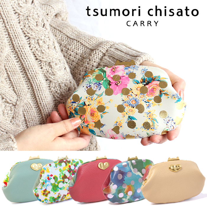 【楽天市場】【最大P31倍!11日01:59迄】ツモリチサト tsumori chisato ミニ財布 ドットフラワーネコ 小銭入れ がま口財布 57813 ツモリチサト キャリー レディース