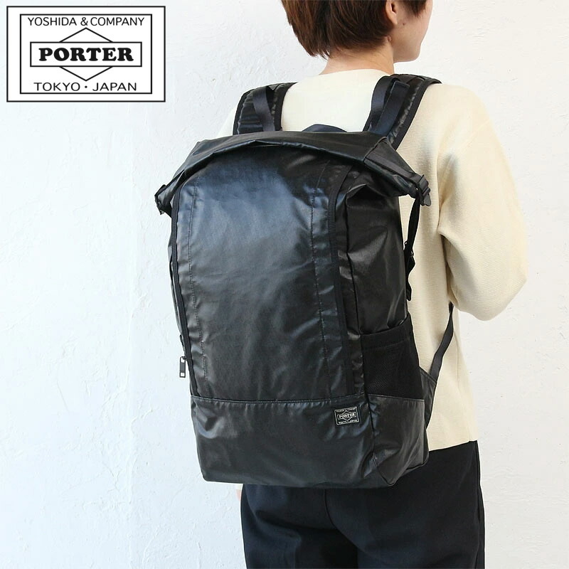 PORTER ポーター ブラックナイロンリュック PORTER ポーター タンカー リュックサック ブラック ナイロン