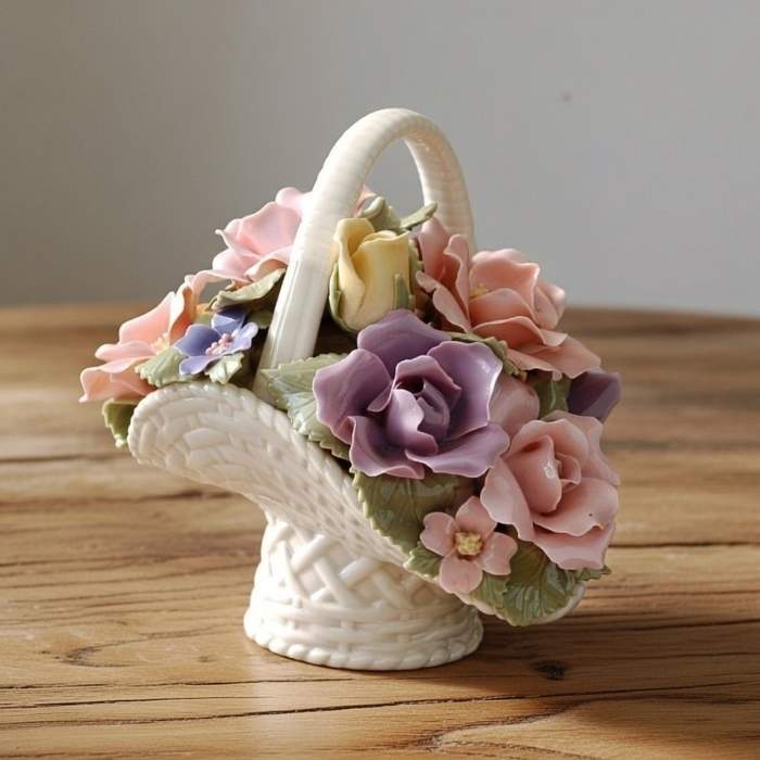 楽天市場】リヤドロ フラワーベース 花 ピンク 花器 花瓶 置物