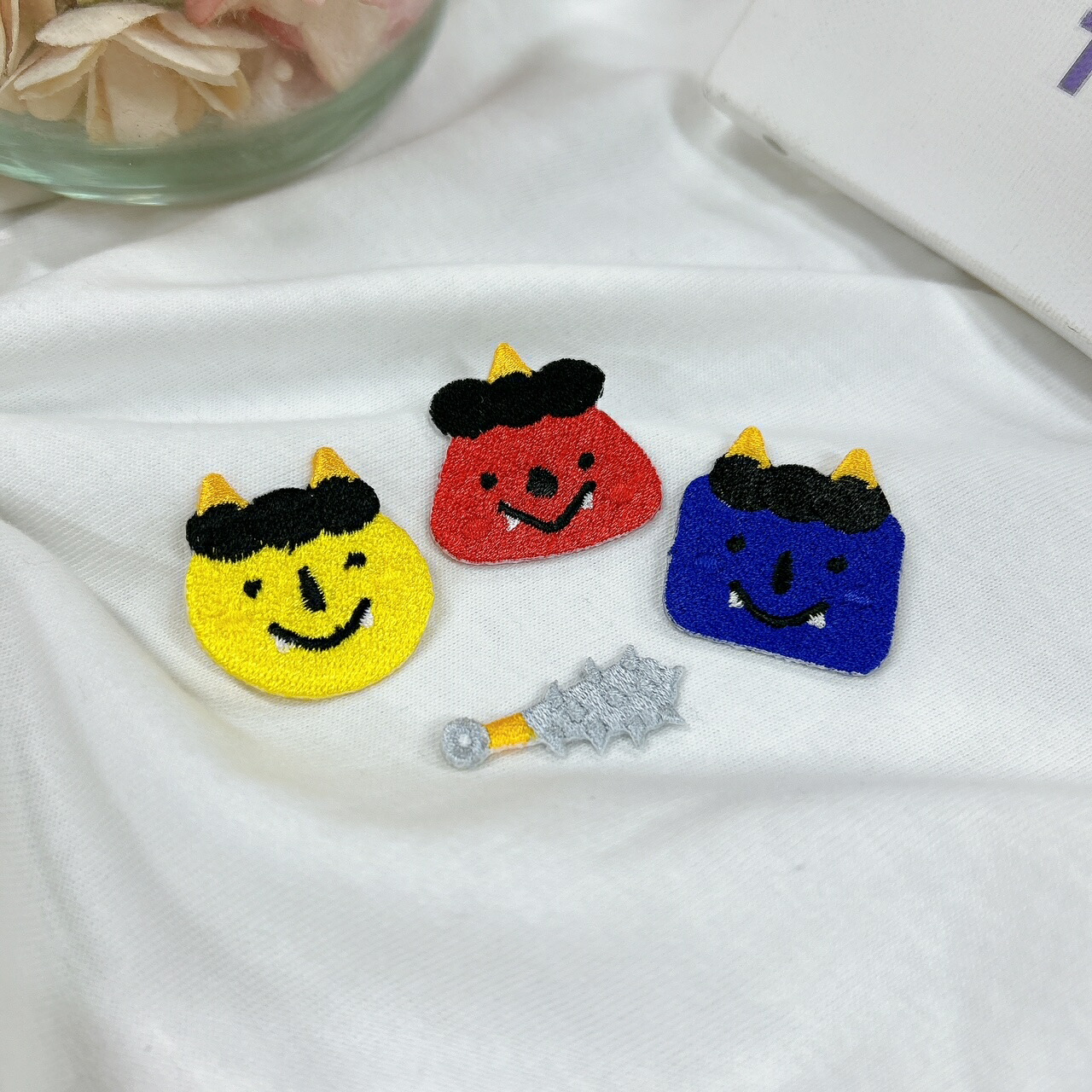 楽天市場】ワッペン アイロン おに 赤鬼 青鬼 黄鬼 金棒 オニ 節分 2月