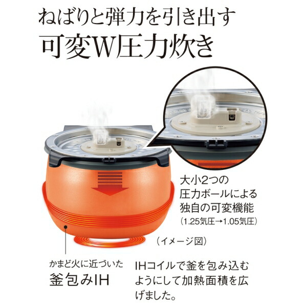 JPI-S100WS 炊飯器 タイガー ご泡火炊き 圧力IH 炊飯ジャー 炊きたて