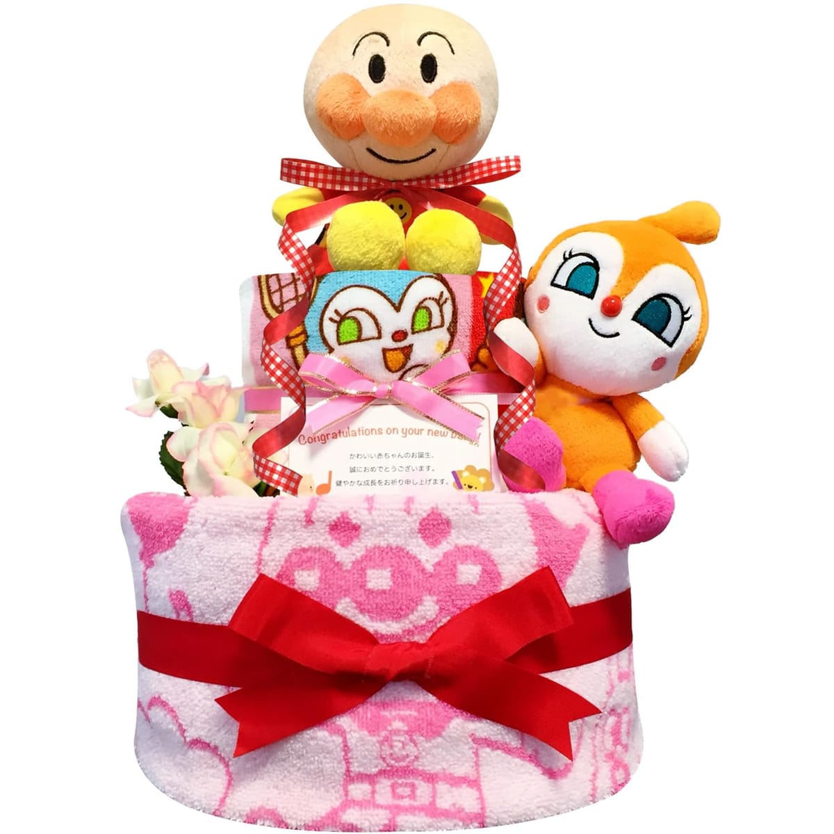 KanonBabys 御襁褓西洋菓子 御嬢さん 生み出すこと祝い事 みどり児 生まれ落ちる日 もの言う花シャワー 差し上げ物 2段 S大いさ M大いさ anp3111
