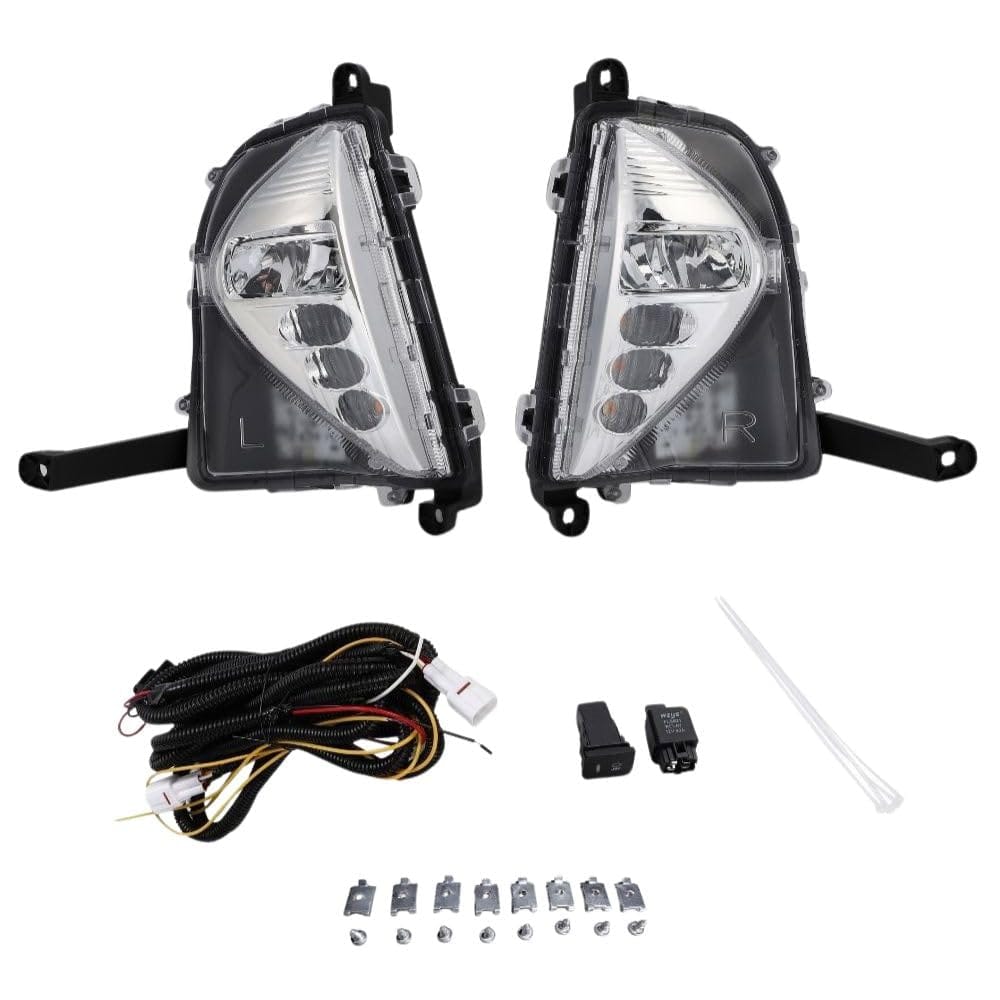 one+lifestyle トヨタ プリウス 2015年 ZVW50 ZVW51 ZVW55 前期 フロント フォグランプ セット キット KIT SET デイライト 社外品 (左右セット)|おもちゃの神様