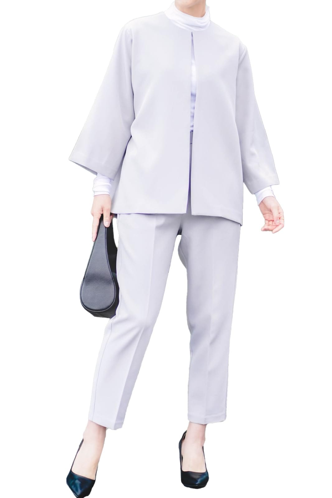 [MORE AUNI] 儀式用背広 レディース 御っ母さん 背広 上衣 ズボン下 セットアップ 儀式用 入卒 お母さん 入園 はいり込む 卒 卒園 式 合奏団