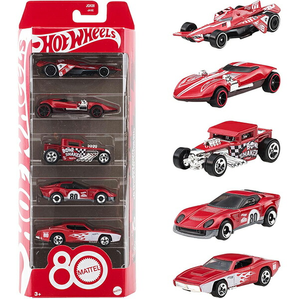 楽天市場】O ホットウィール(Hot Wheels) マテル80周年 5台パック
