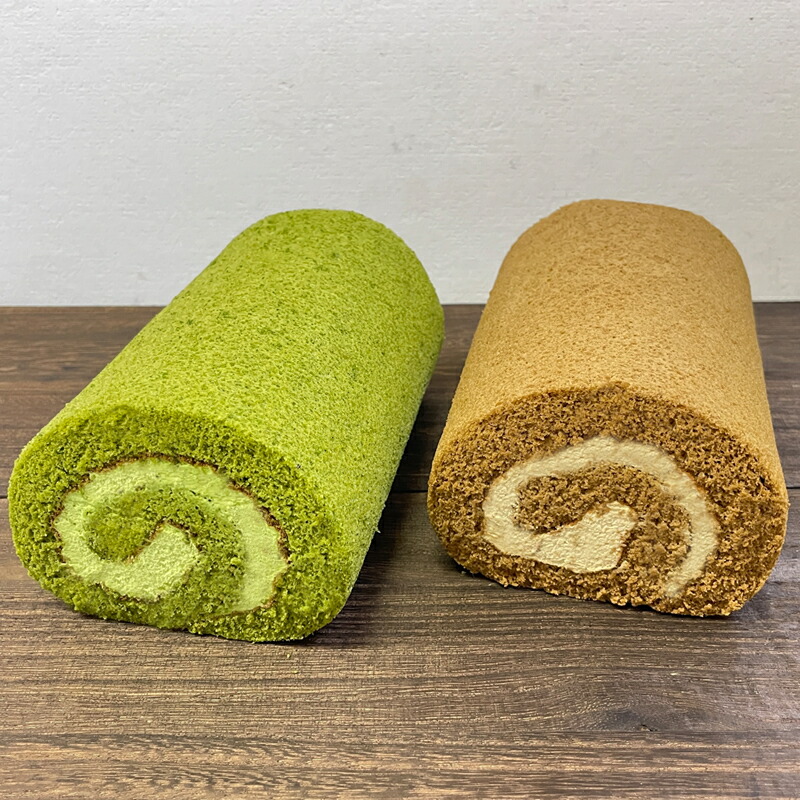 楽天市場 Fujiokaen 袋あり 有料 抹茶ロールケーキ ほうじ茶ロールケーキ 冷凍 贈り物 北陸 富山 緑茶 お茶 お取り寄せ のし可 とやマルシェ