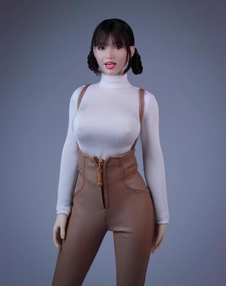 [Z6TOYS ZC017] 1/6アクションフィギュアパーツ アクションアイ 可動目 三つ舌出し付 アジアン美人女性ヘッド(服と素体は別売) (A)