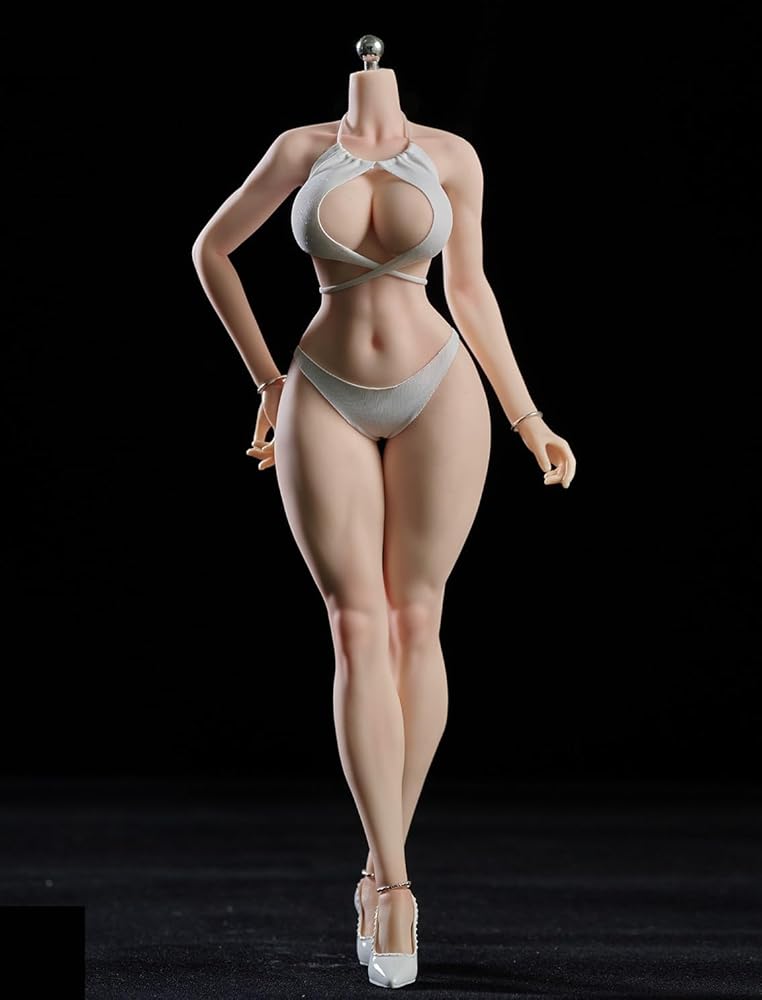 [VERYCOOL VCD-03A] 1/6アクションフィギュア 豊満プラチナシリコン3号美人女性素体ボディと靴ハイヒールとビキニ ピンクホワイト肌｜TOYBARジャパン 店