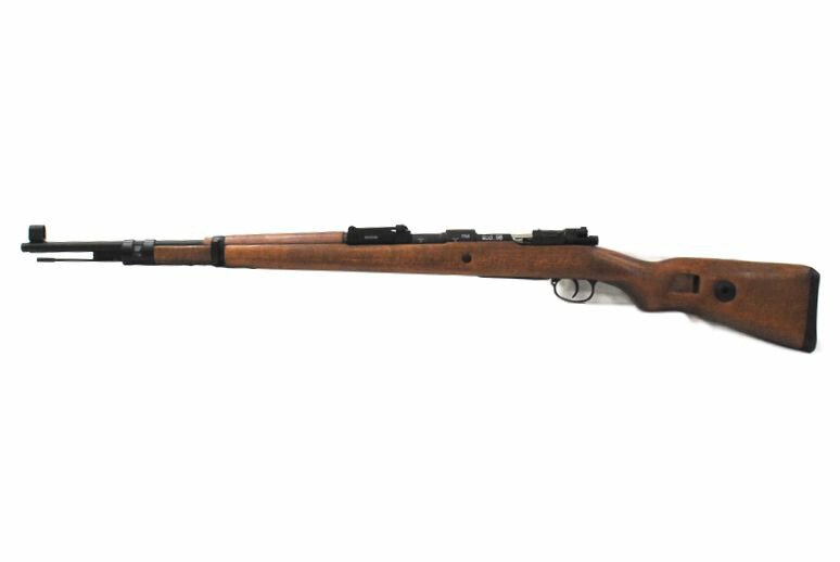 BELL Kar98k ライブカート式エアコッキング エアガン 刻印入り 専用カート5発付き リアルウッド 木製ストック版