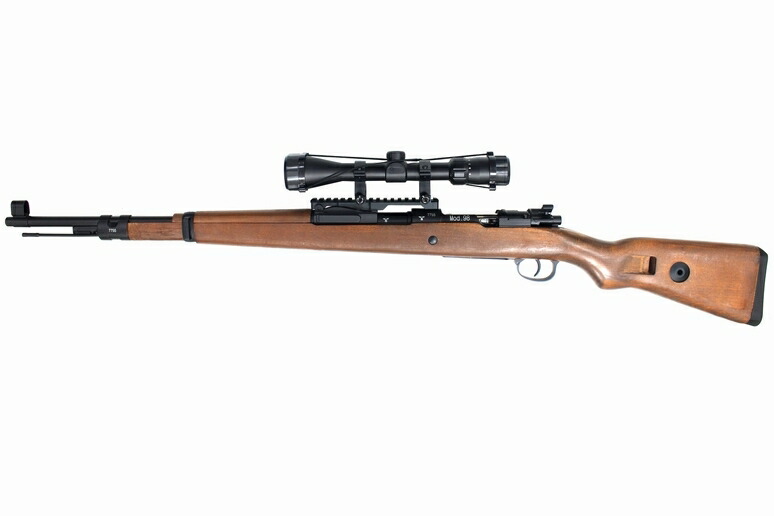 DOUBLE BELL製 Kar98k リアル刻印 リアルウッド 排莢式エアコッキングエアガン スコープセット NO.101AG