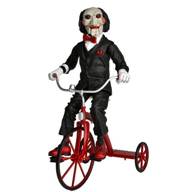 SAW ソウ ネカ 12インチ トーキングフィギュア ビリー パペット with トライサイクル NECA TALKING BILLY THE PUPPET WITH TRICYCLE｜USAトイショップ トイコネクト