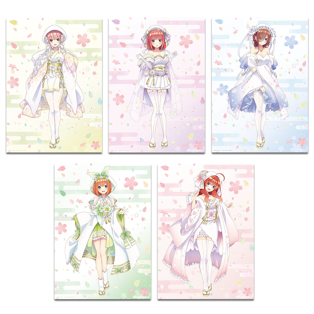 楽天市場 一番くじ 五等分の花嫁 Bridestyle G賞 白無垢アレンジ和装描きおろしイラストボード B5サイズ 全5種セット ワールドアンティーク