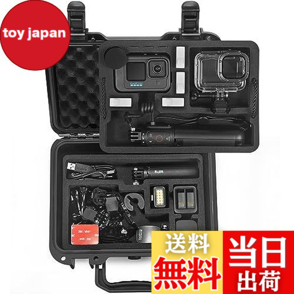 【送料無料】Lekufee Gopro Hero 13防水ハードケース Gopro Hero 12/Hero 11/Hero 10/Hero 9/Hero 8/Gopro Media Mod/Volta/Creator Edition/アクションカメラおよびその他のアクセサリーに対応 (ケースのみ)