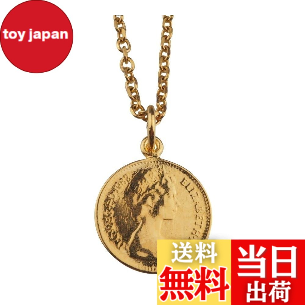 【送料無料】aBALENT(アバレント) ネックレス メンズ コインネックレス メンズ エリザベス ネックレス ゴールド 18金 k18 18k ゴールドネックレス メンズ 金属アレルギー対応 チェーン付 シルバー925 コイン 色：シルバー