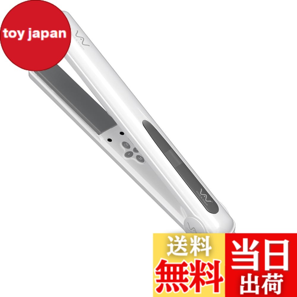 【送料無料】VAV ヘアアイロン ストレートプロ仕様 140~230度調温可 カール&ストレート両用アイロン セラミック メンズ用可海外兼用 色：ホワイト