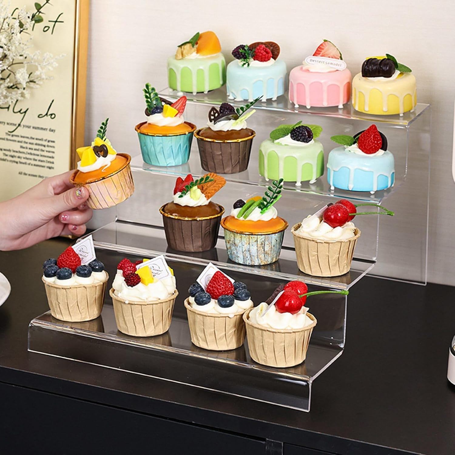 見せびらかす台 アクリル樹脂 西洋菓子照明ランプ 西洋菓子一皿 乾荒原見せびらかす 果物皿 見せびらかす台 アクリル樹脂 澄み切った アクリル樹脂見せびらかす アクリル樹脂高座 図形飾りつけ コの字型 寄せあわせ入れもの 見せびらかす台