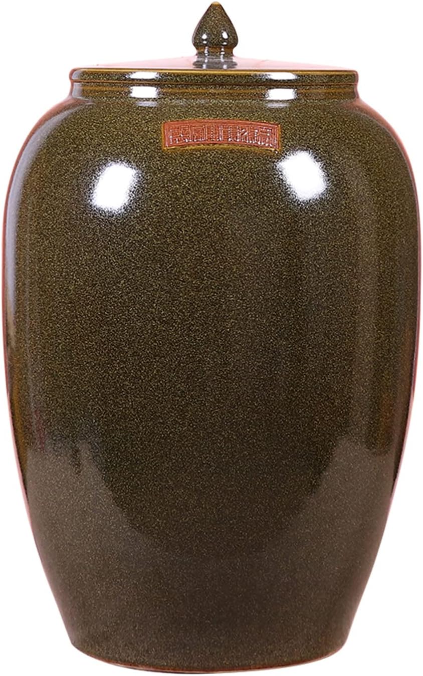 米びつ10KG、陶芸禾穀類取って置く貯蔵タンク、身寄り用大収容能力勝手もと密閉食料雑貨類取って置くボックス席、防湿、お取りつくろうが飾り気の無い(Size:15KG) キッチン用品・食器・調理器具-米びつ