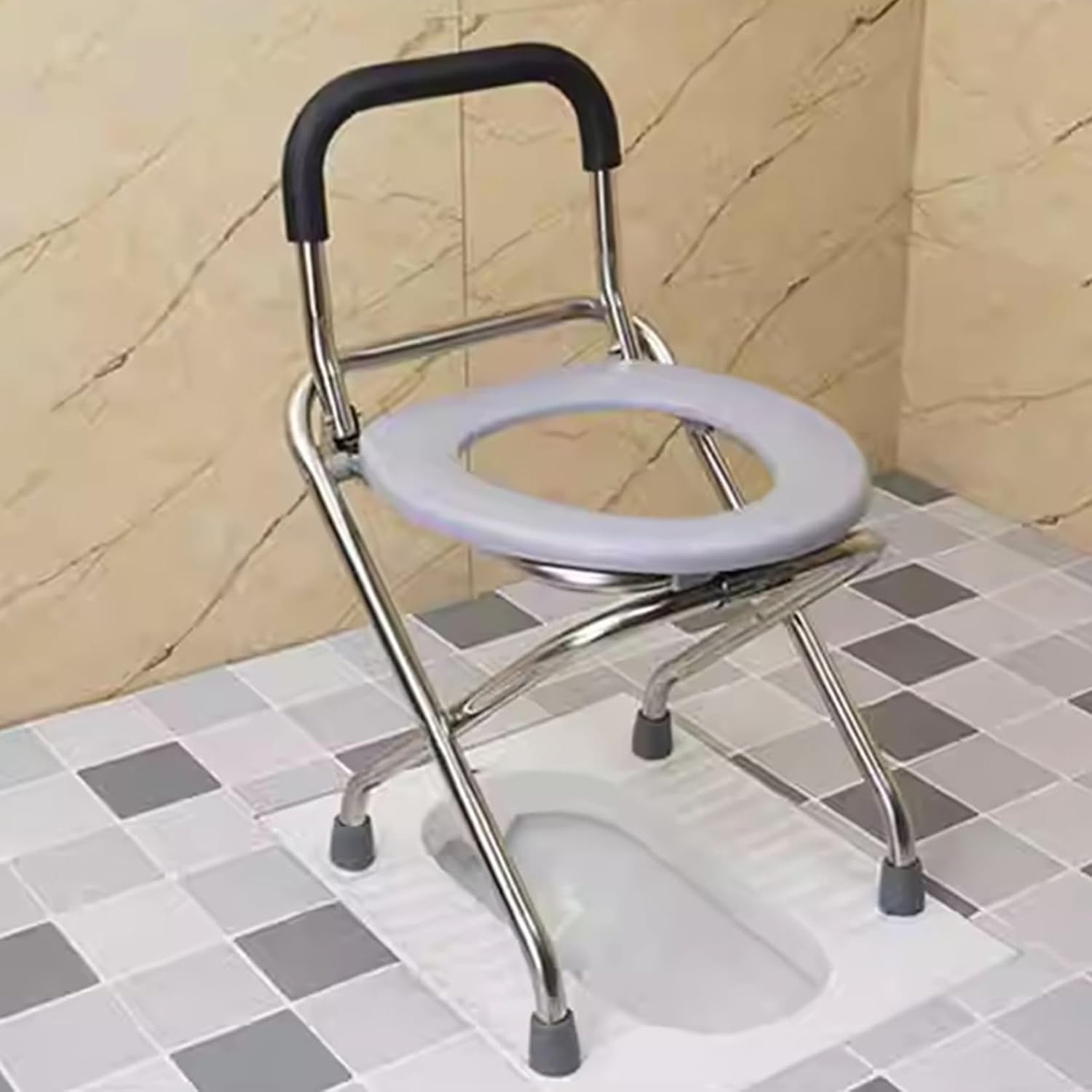 携帯型室内用便器 持ちはこぶ室内用便器 折りたたみ式飾り気の無い室内用便器 飾り気の無い室内用便器 腰かけ 便座 室内用便器 腰かけ 不仕合わせグッズ 山歩き 旅する 組みたてる一こまに至適 難民キャンプ 御釣り 山登り アウトドア 山歩き 旅する 沈滞 車