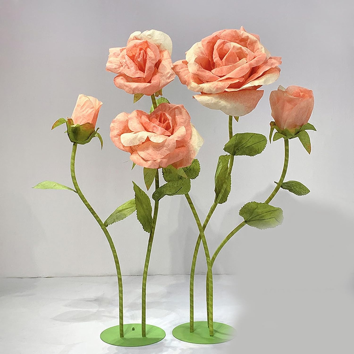 薔薇 造花 5.SET フェイクフラワー 色つや6 大型 枯れない 立体大輪 花瓣 華燭の典 華燭の典 交歓会 映画化用 周囲の状況かざり付ける バス発着場見せびらかす 写真絵ボックス 部屋の入り口 室内装飾 人工観葉草木 高