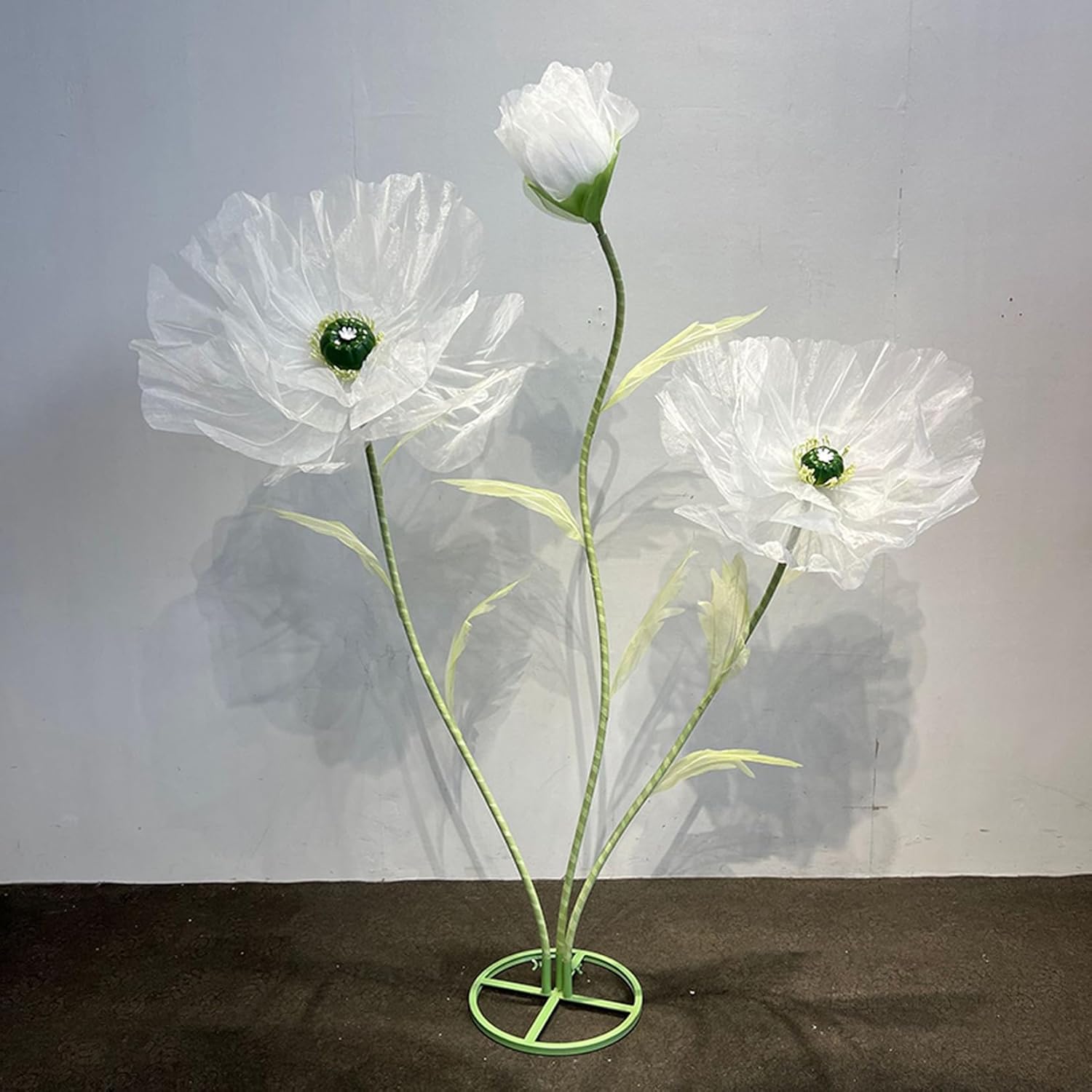 フェイクグリーン 造花 ディスプレイ 大型 開花アートフラワー カラー1 手作り 帝王花 ウエディング ブライダル ホテル エントランス 商業施設 美陳 開閉可能 60CM 立体大輪 巨大紙フラワー|Funny Life 店