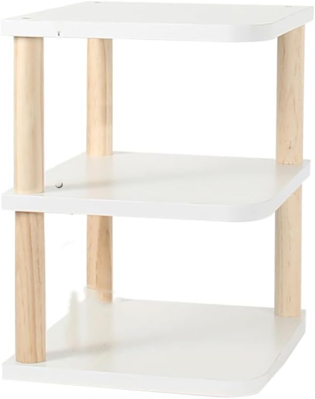 オープンシェルフ 卓上収納 26*28*34.8 木製 コーナーラック 卓上ラック 机上ラック デスク上収納ラック 卓上棚 小物収納 デスクトップ 卓上収納 書斎 机上収納 雑品収納 空間活用 多機能