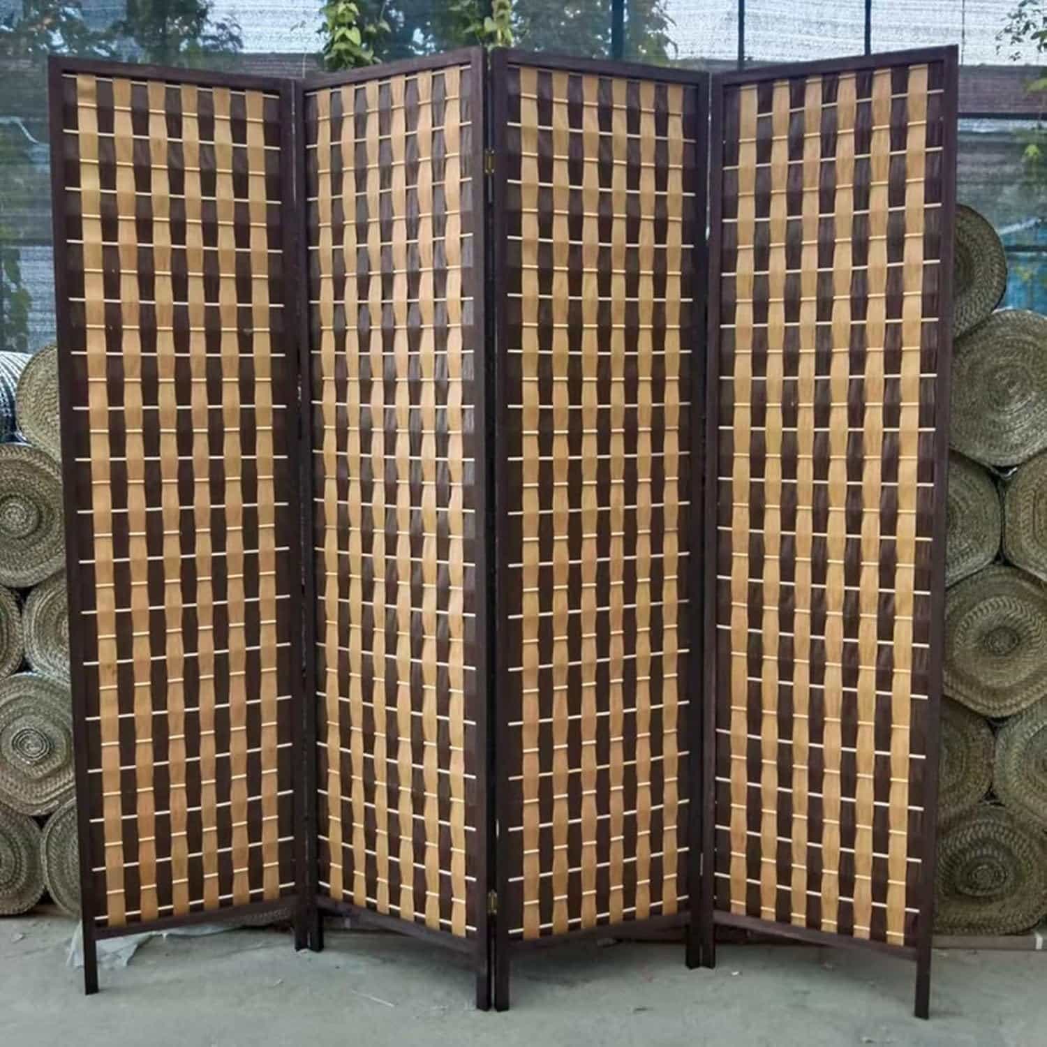 ついたて 間仕切り パーテーション 3/4/5連 高さ180cm 目隠し パーティション 衝立 洋風 和風 仕切り 室内 部屋 180*45*5 オフィス アジアン タイプ9 折りたたみ 自立 つい立｜Funny Life 店